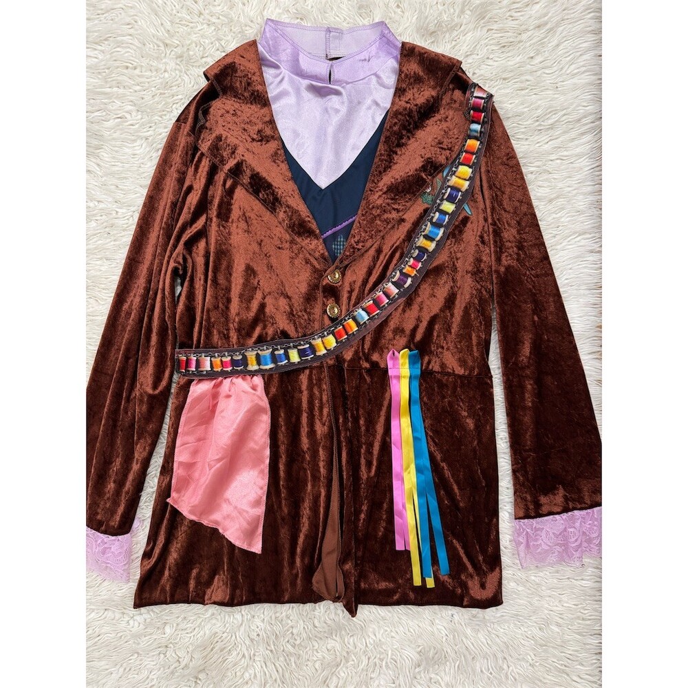 Disguise Disney Mad Hatter Costume Coat Jacket Adult Unisex 2XL Brown Alice NICE
